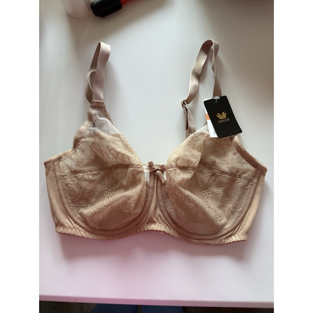 NEW Wacoal Retro Chic Mesh Full Coverage Underwire Bra Toast/Nude Model 855186